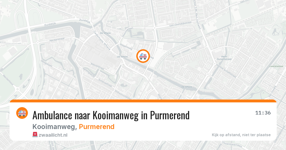 Ambulance naar Kooimanweg in Purmerend — 24 mrt 2026