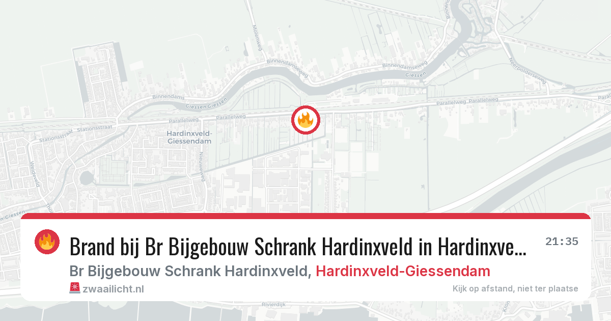 Brand bij Br Bijgebouw Schrank Hardinxveld in Hardinxveld-Giessendam — 30 apr 2026