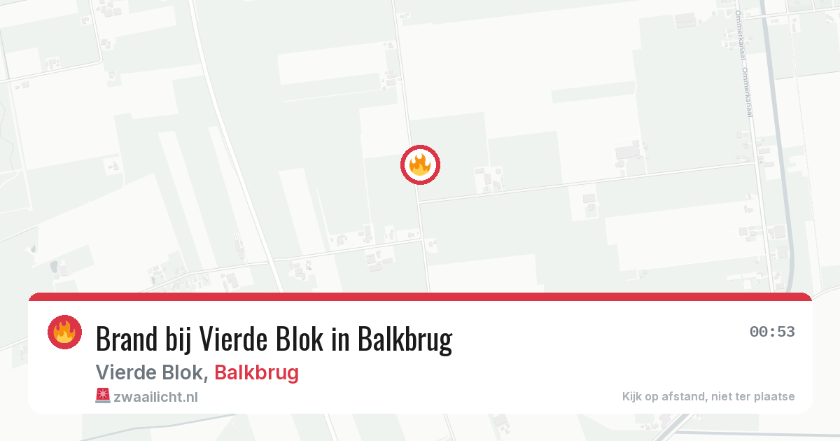 Brand bij Vierde Blok in Balkbrug — 19 jun 2026