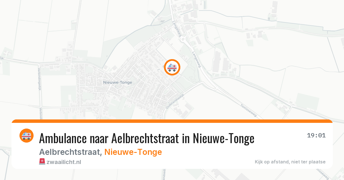 Ambulance naar Aelbrechtstraat in Nieuwe-Tonge — 18 mei 2026