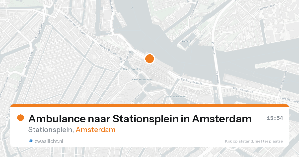 Ambulance naar Stationsplein in Amsterdam — 23 jul 2026
