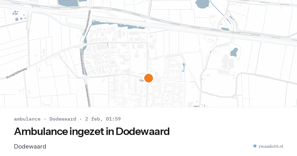 Ambulance ingezet in Dodewaard — 2 feb 2026