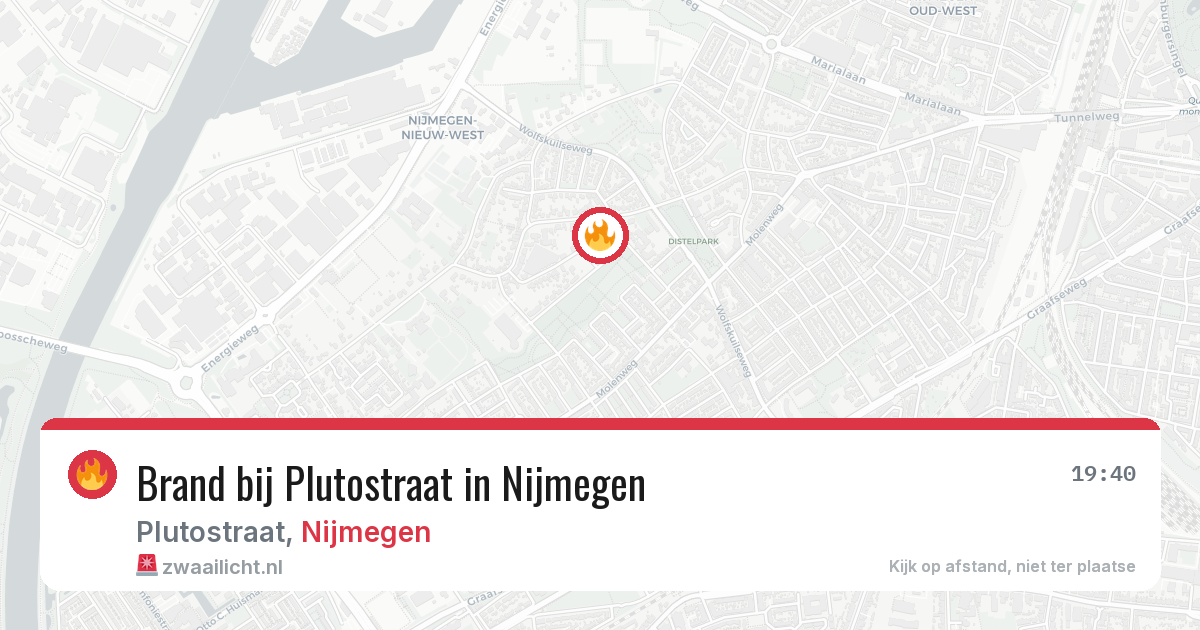 Brand bij Plutostraat in Nijmegen — 26 jun 2026