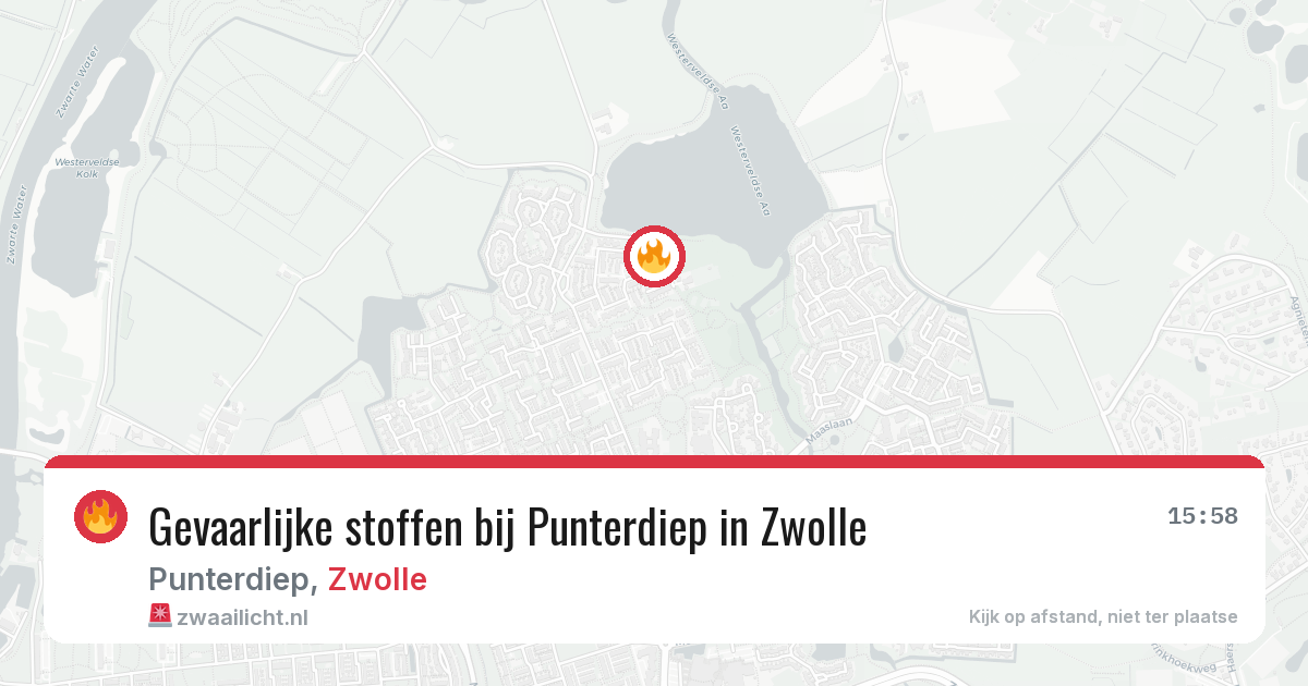 Gevaarlijke stoffen bij Punterdiep in Zwolle — 22 jun 2026