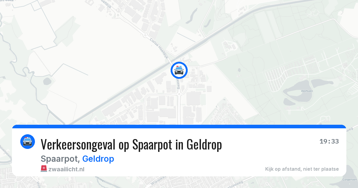Verkeersongeval op Spaarpot in Geldrop — 26 jul 2026