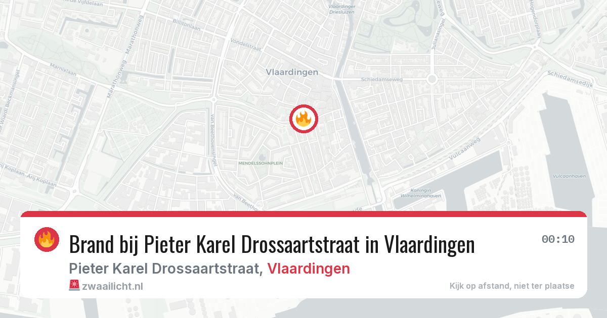 Brand bij Pieter Karel Drossaartstraat in Vlaardingen — 26 jun 2026
