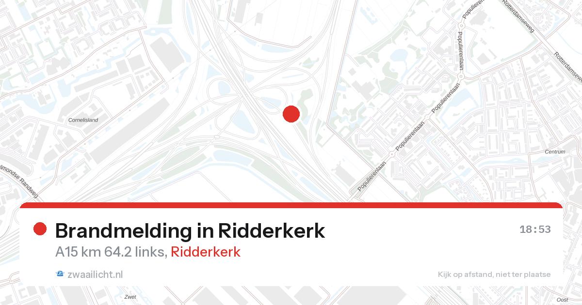 Brandmelding in Ridderkerk — 28 aug 2026