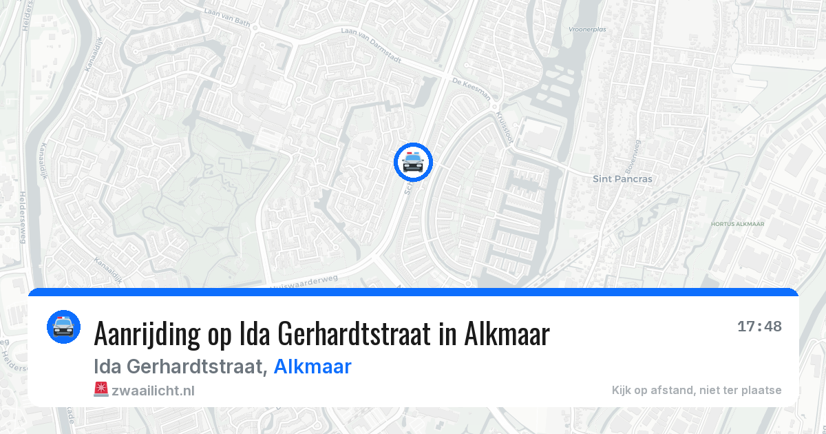 Aanrijding op Ida Gerhardtstraat in Alkmaar — 11 jun 2026