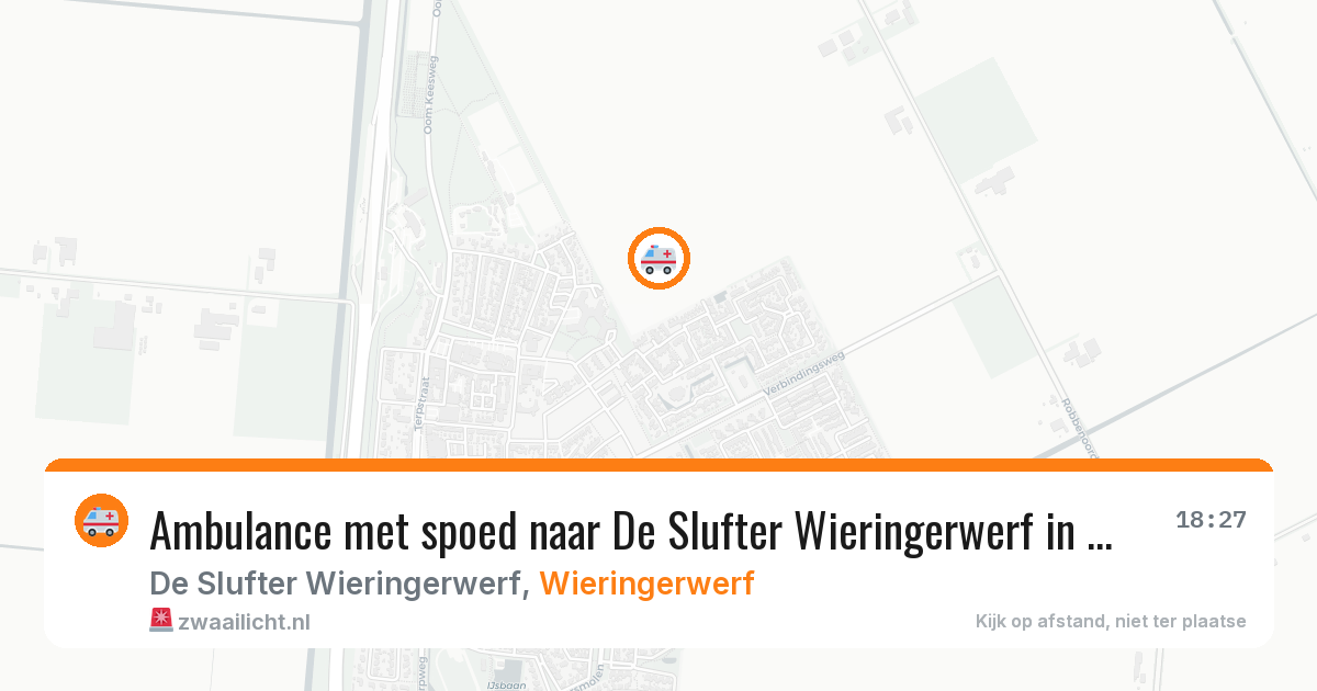 Ambulance met spoed naar De Slufter Wieringerwerf in Wieringerwerf — 5 jul 2026