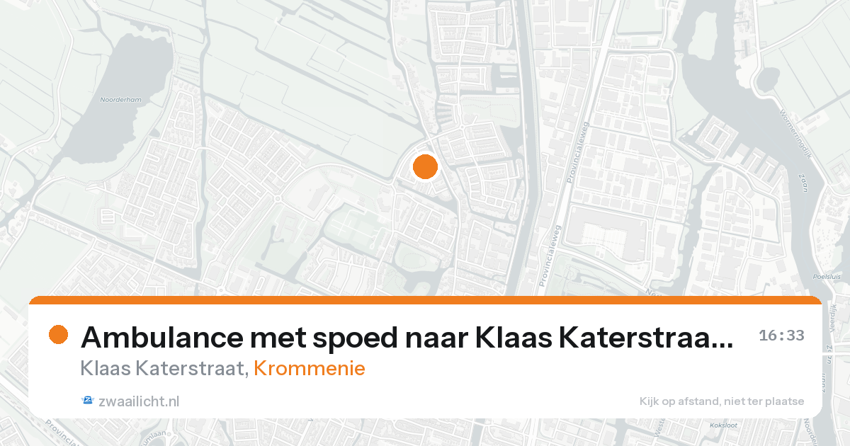 Ambulance met spoed naar Klaas Katerstraat in Krommenie — 21 aug 2026