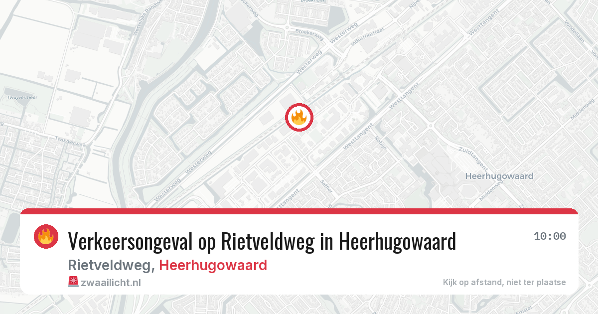 Verkeersongeval op Rietveldweg in Heerhugowaard — 4 mrt 2026