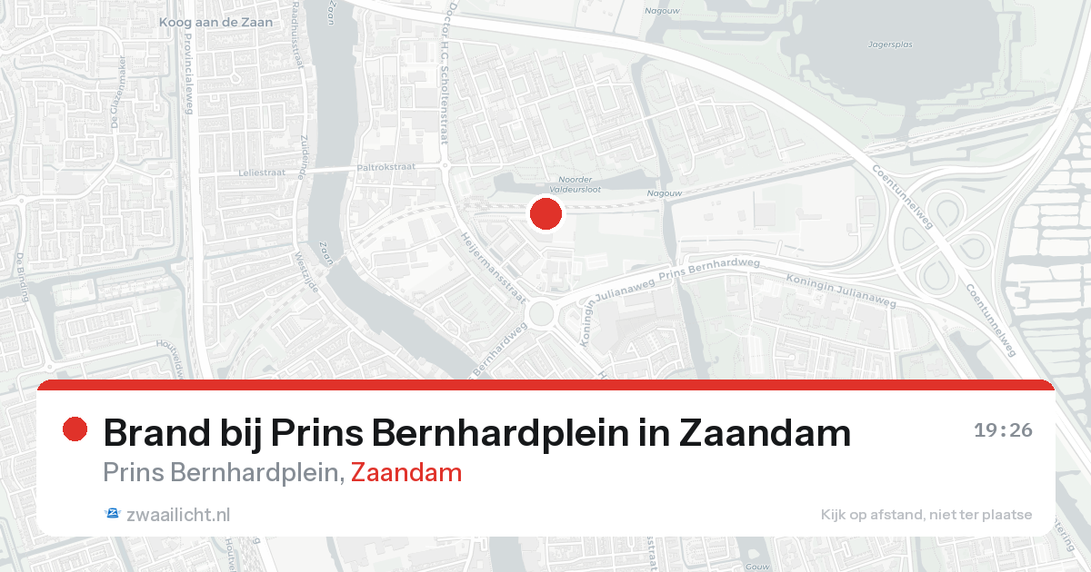 Brand bij Prins Bernhardplein in Zaandam — 29 mei 2026
