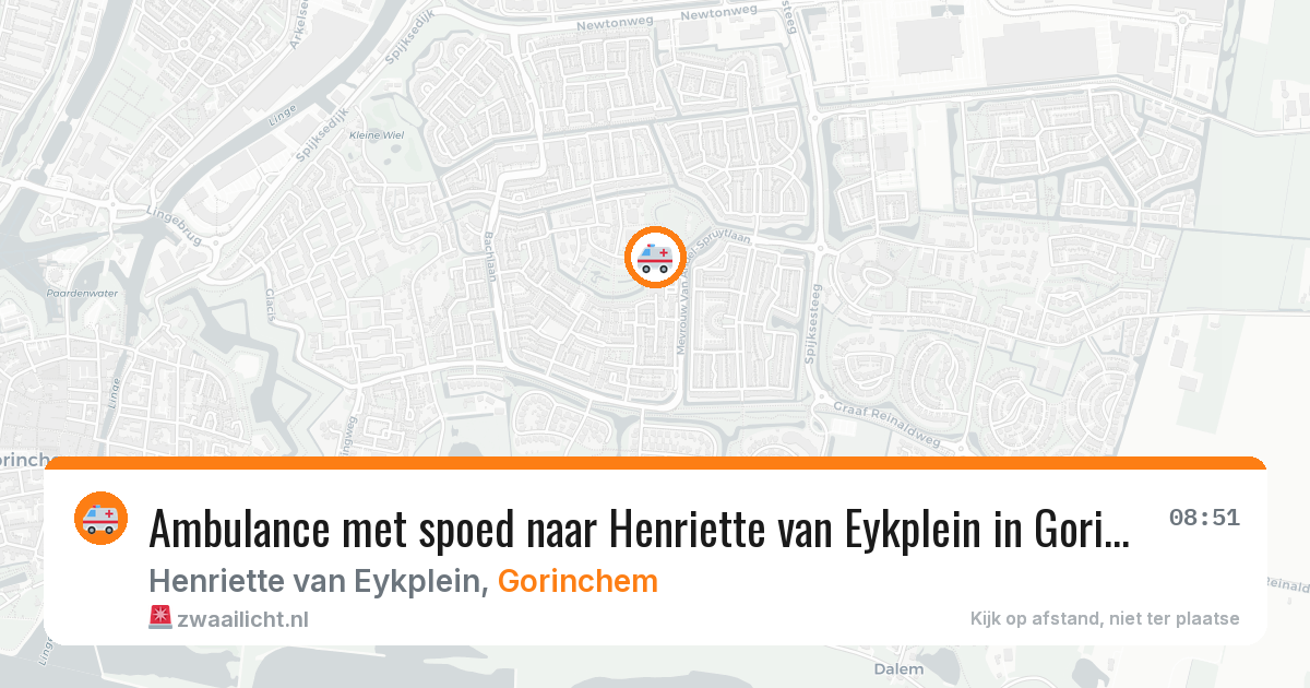 Ambulance met spoed naar Henriette van Eykplein in Gorinchem — 22 jun 2026