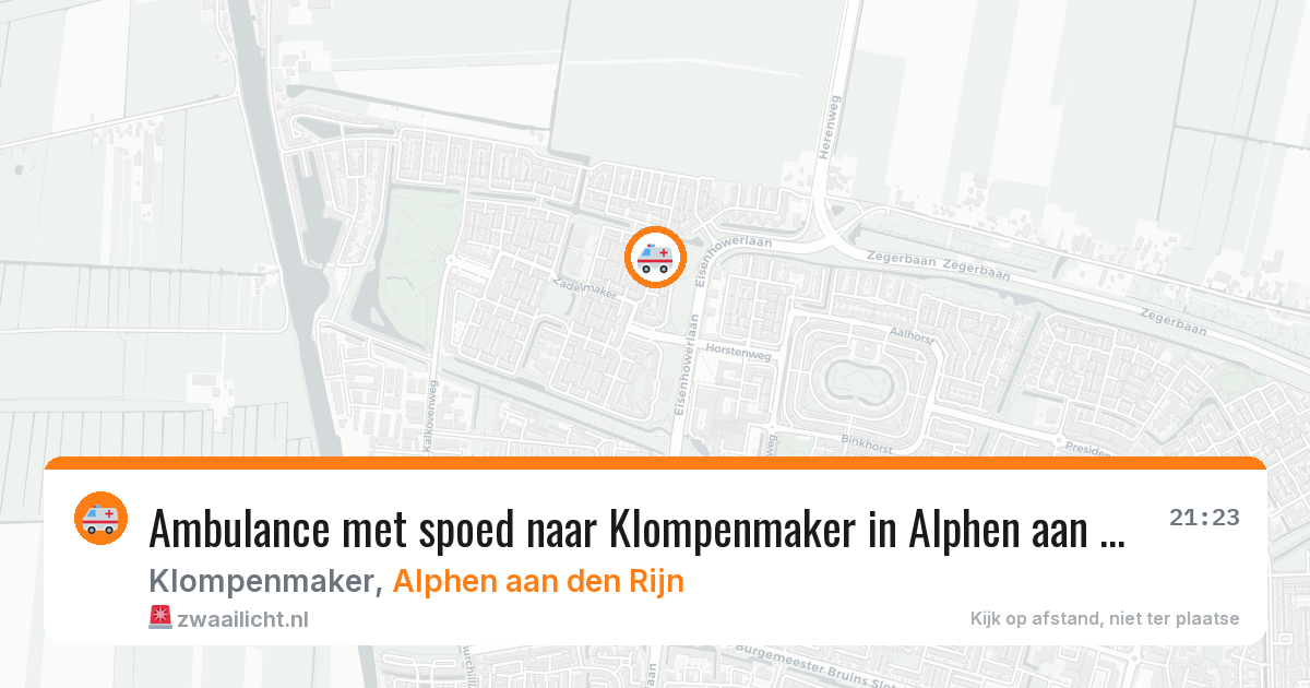 Ambulance met spoed naar Klompenmaker in Alphen aan den Rijn — 4 jul 2026