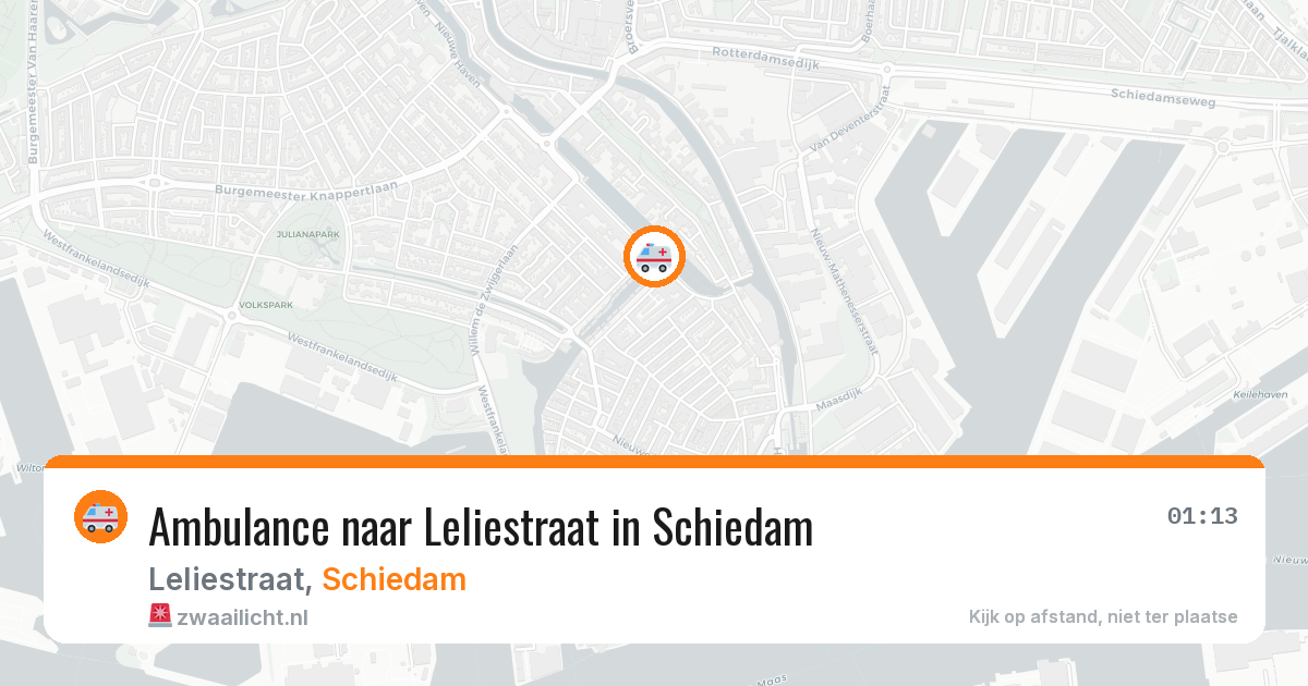 Ambulance naar Leliestraat in Schiedam — 8 mei 2026
