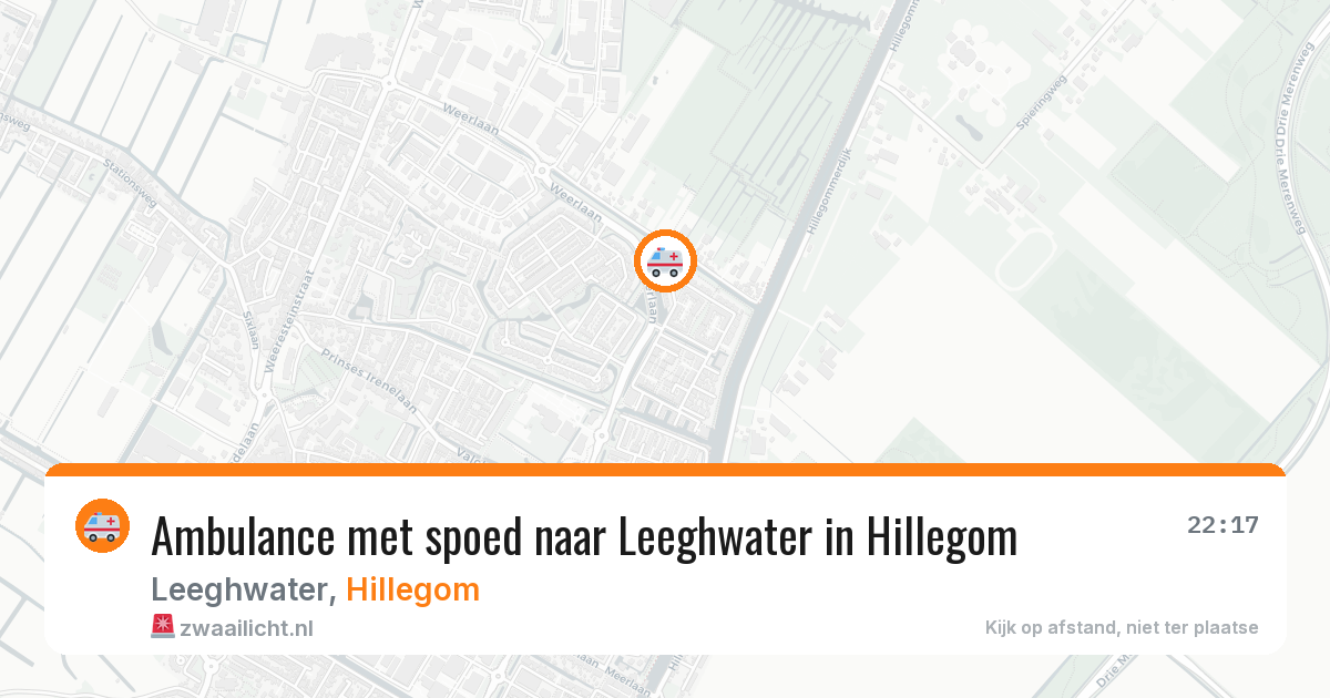 Ambulance met spoed naar Leeghwater in Hillegom — 26 jun 2026