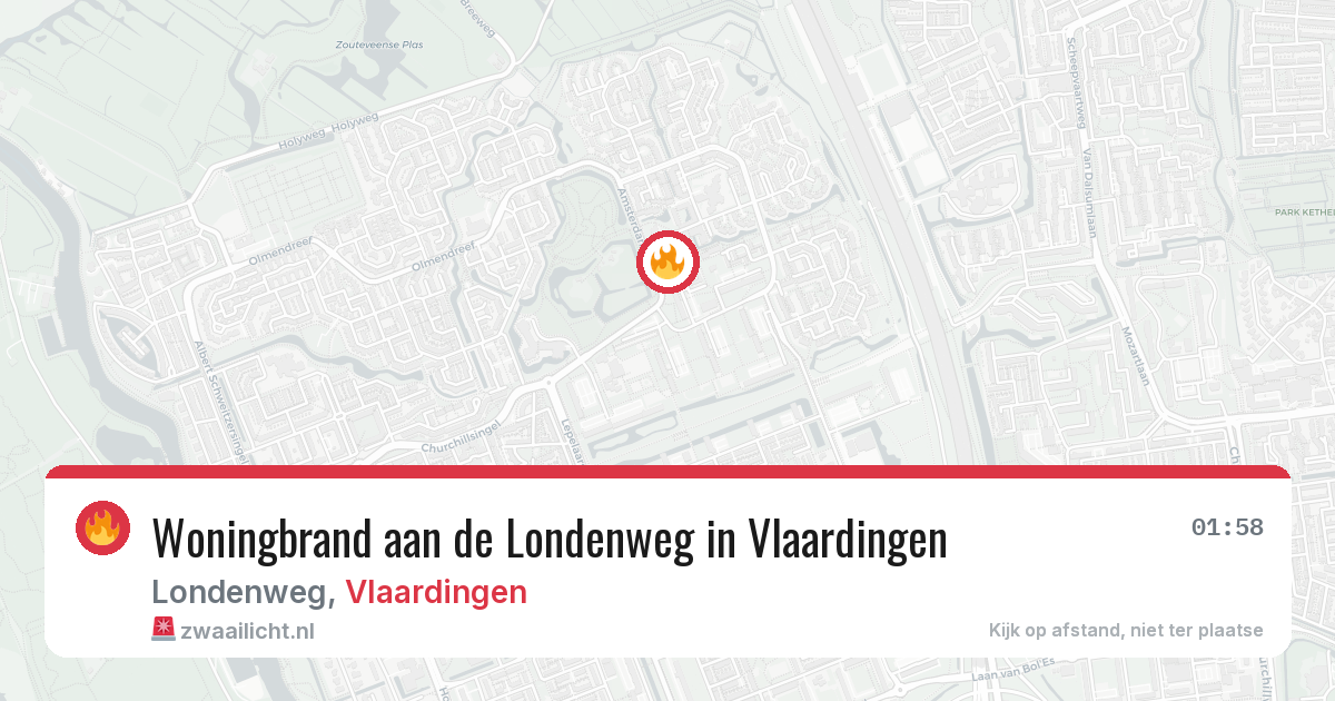 Woningbrand aan de Londenweg in Vlaardingen — 28 jul 2026