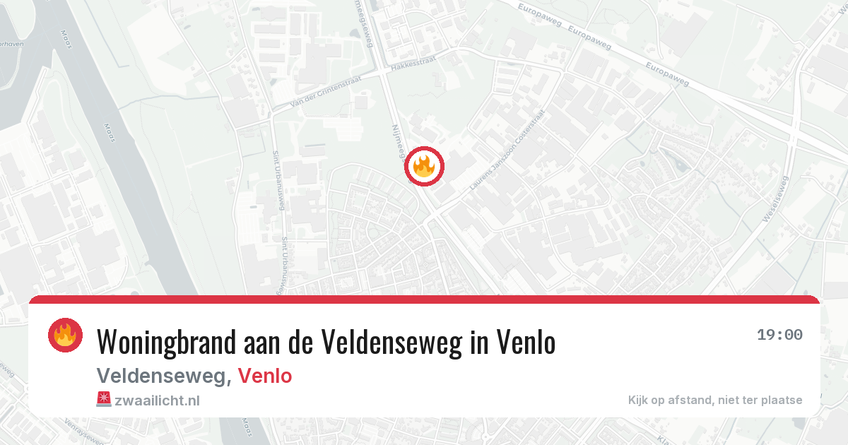 Woningbrand aan de Veldenseweg in Venlo — 7 apr 2026