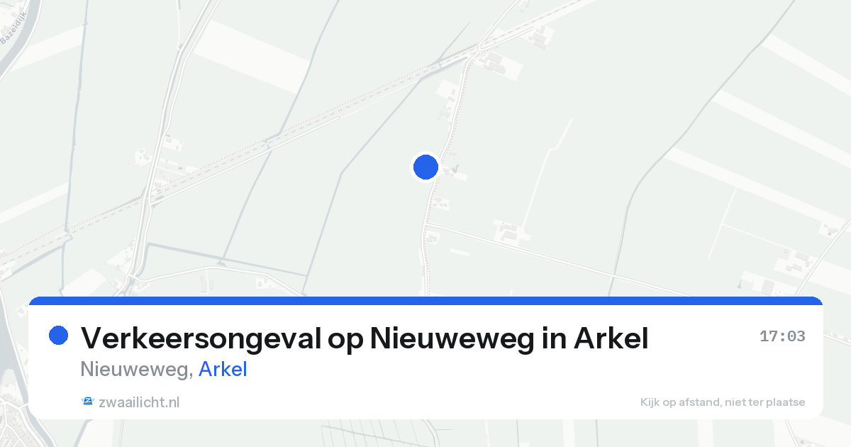 Verkeersongeval op Nieuweweg in Arkel — 24 aug 2026