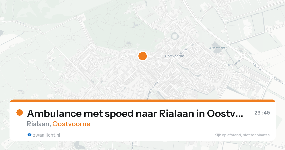 Ambulance met spoed naar Rialaan in Oostvoorne — 23 aug 2026