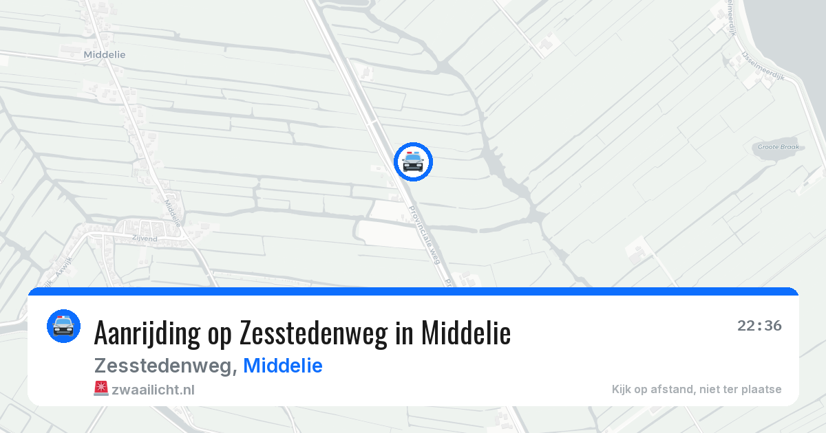 Aanrijding op Zesstedenweg in Middelie — 17 mrt 2026