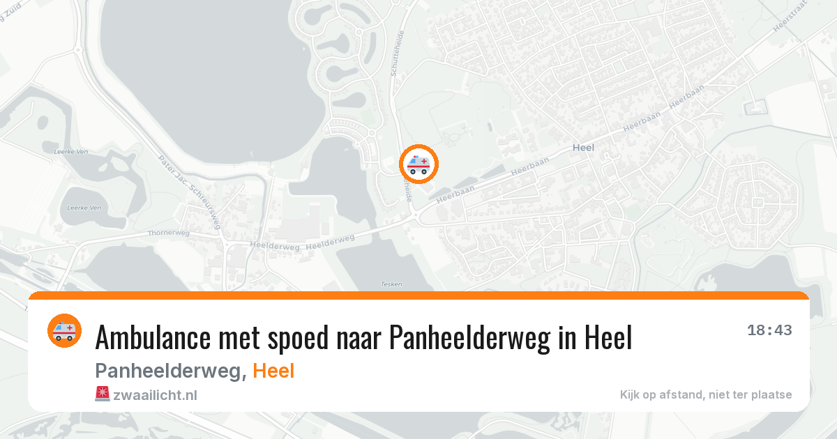 Ambulance met spoed naar Panheelderweg in Heel — 26 mrt 2026