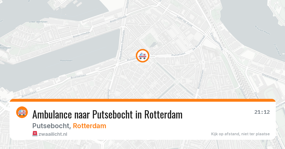 Ambulance naar Putsebocht in Rotterdam — 21 jun 2026