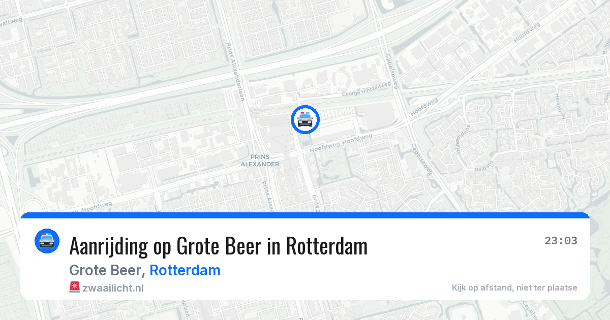 Aanrijding op Grote Beer in Rotterdam — 3 mei 2026