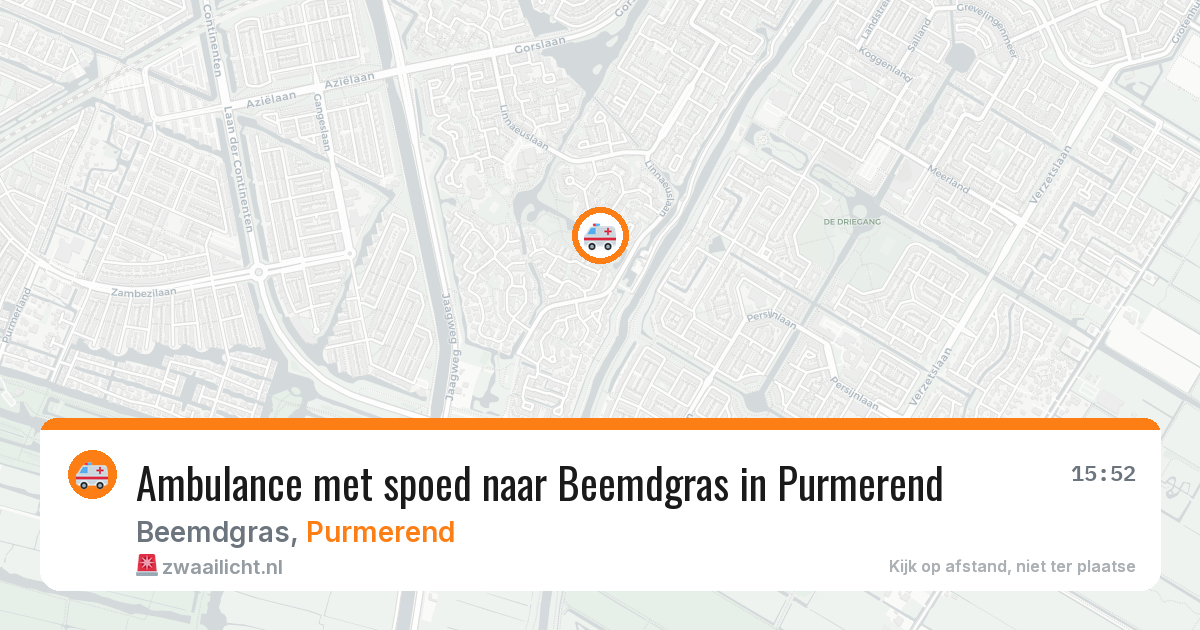 Ambulance met spoed naar Beemdgras in Purmerend — 10 aug 2026