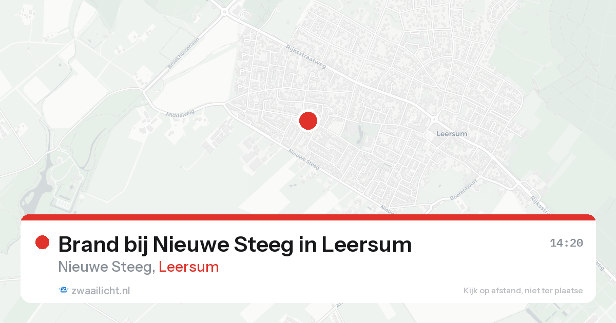 Brand bij Nieuwe Steeg in Leersum — 16 aug 2026