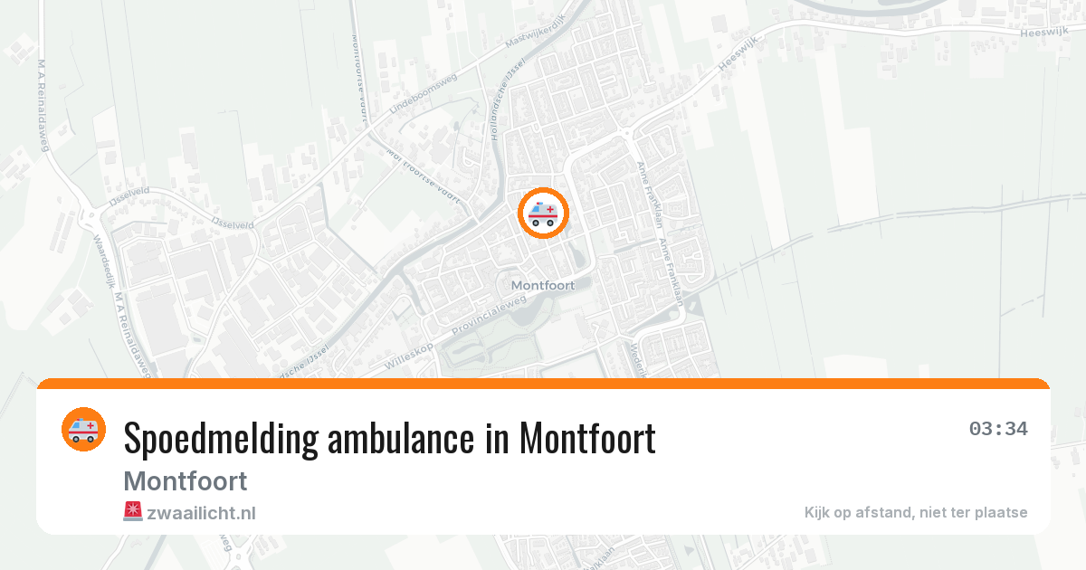 Spoedmelding ambulance in Montfoort — 29 jan 2026