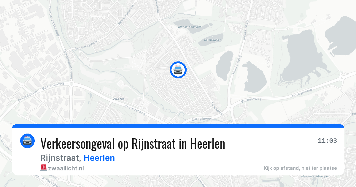 Verkeersongeval op Rijnstraat in Heerlen — 28 mrt 2026