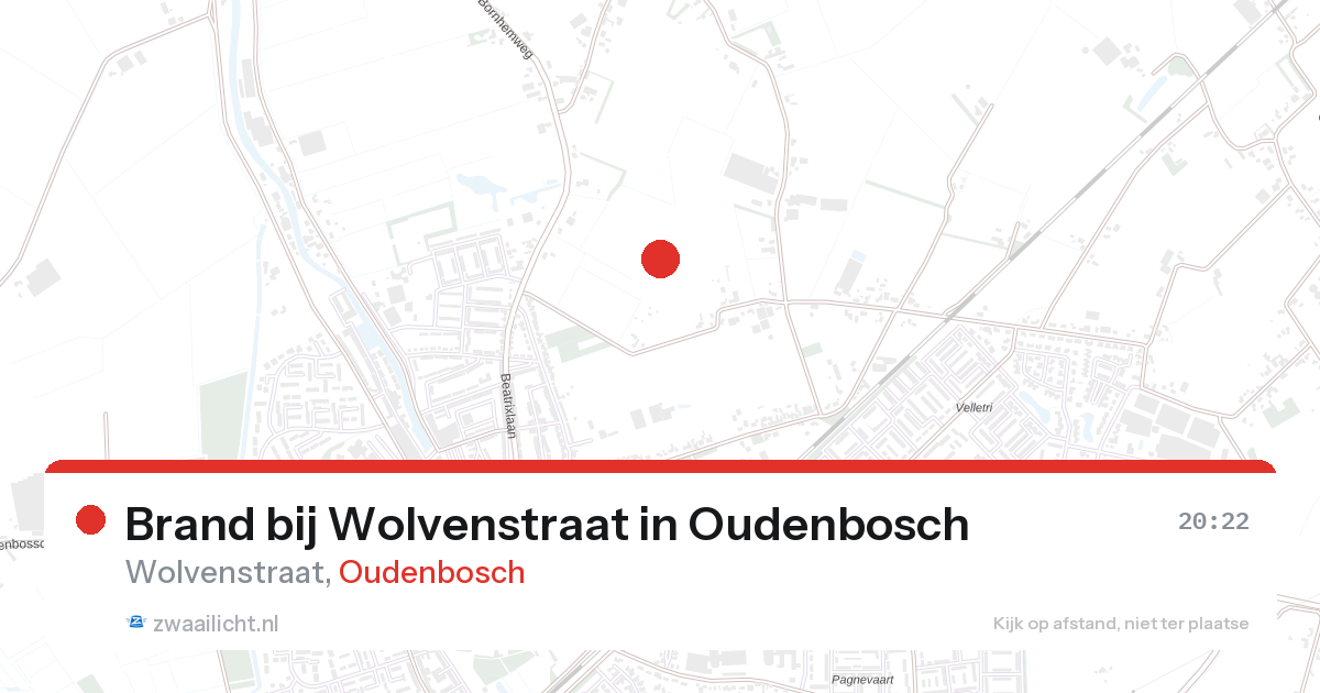 Brand bij Wolvenstraat in Oudenbosch — 28 aug 2026