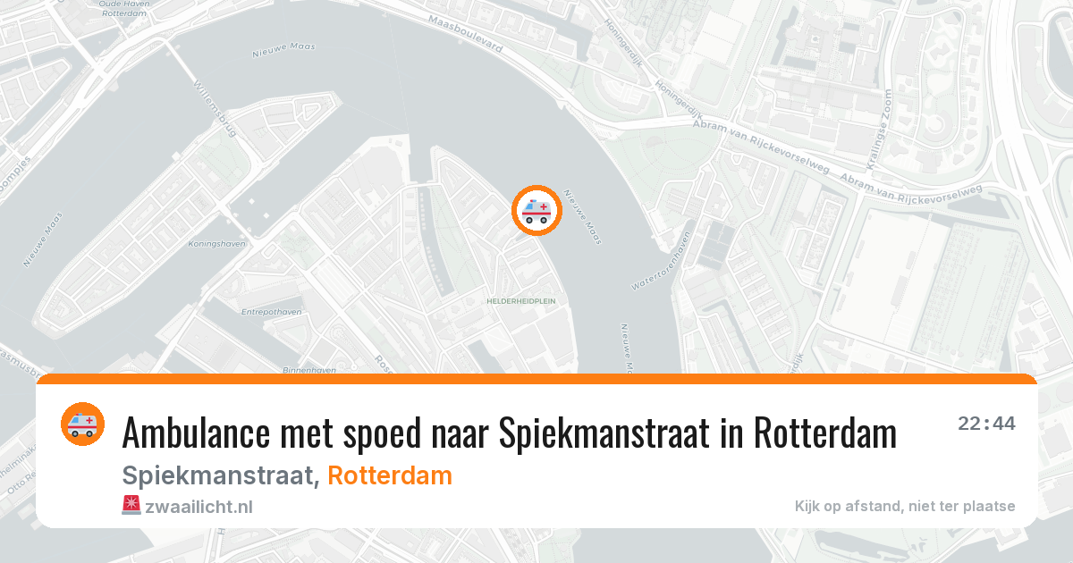 Ambulance met spoed naar Spiekmanstraat in Rotterdam — 29 apr 2026
