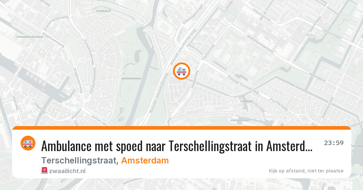 Ambulance met spoed naar Terschellingstraat in Amsterdam — 22 mei 2026