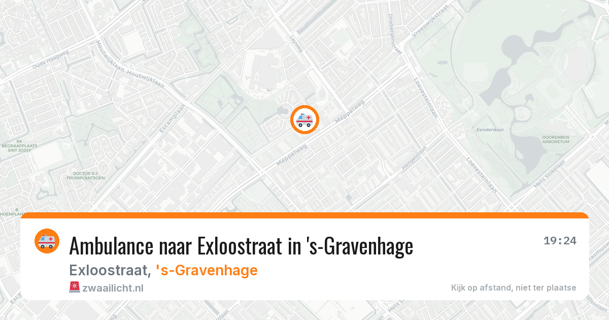 Ambulance naar Exloostraat in 's-Gravenhage — 6 aug 2026