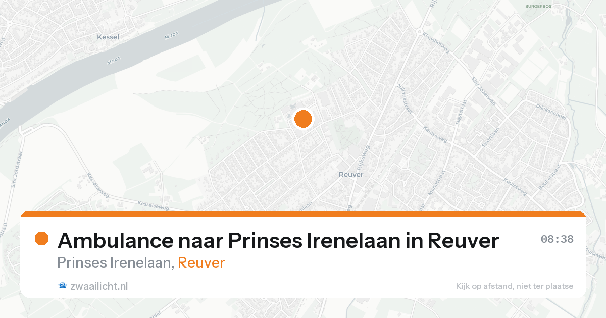 Ambulance naar Prinses Irenelaan in Reuver — 23 aug 2026