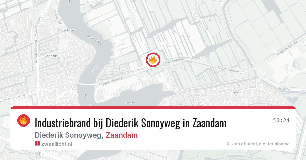 Industriebrand bij Diederik Sonoyweg in Zaandam — 25 mrt 2026