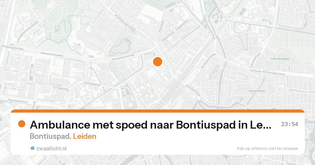 Ambulance met spoed naar Bontiuspad in Leiden — 19 aug 2026