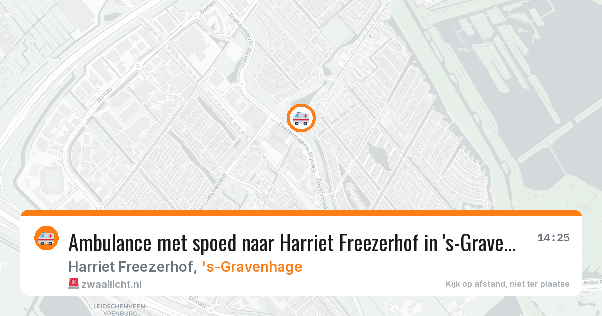 Ambulance met spoed naar Harriet Freezerhof in 's-Gravenhage — 28 mrt 2026