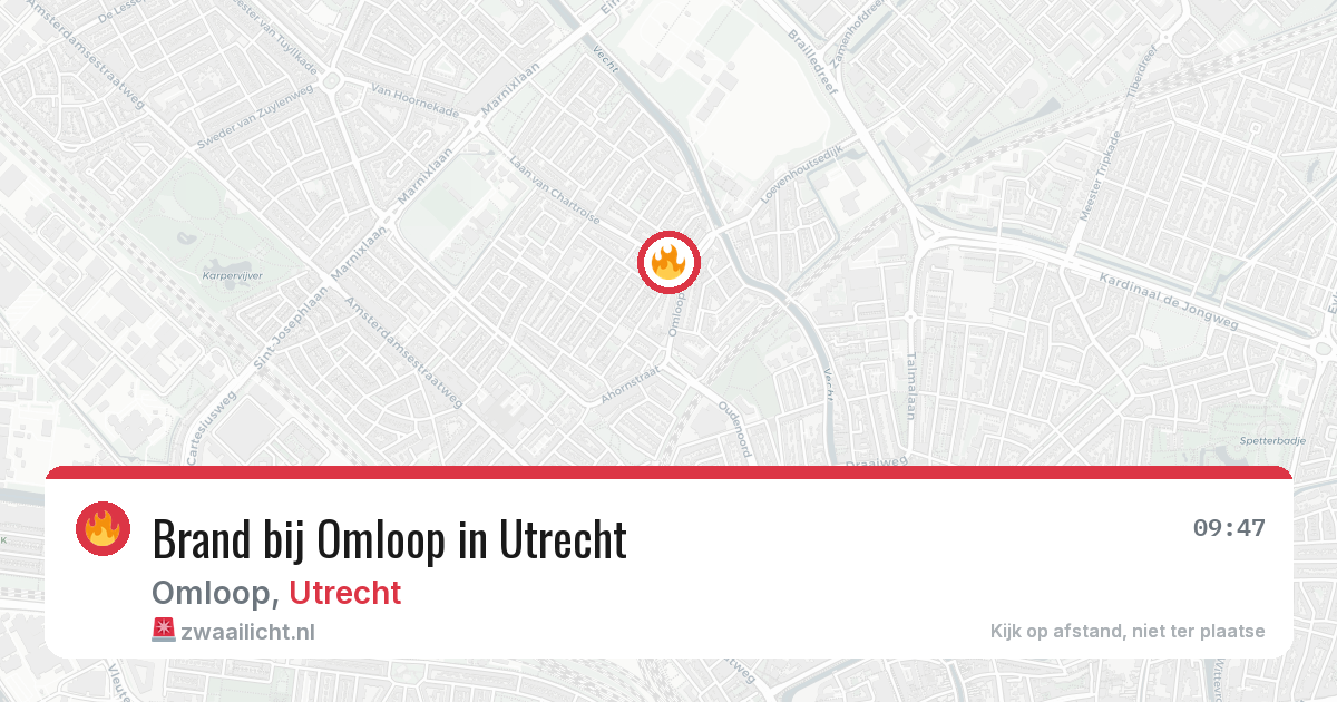 Brand bij Omloop in Utrecht — 28 jul 2026