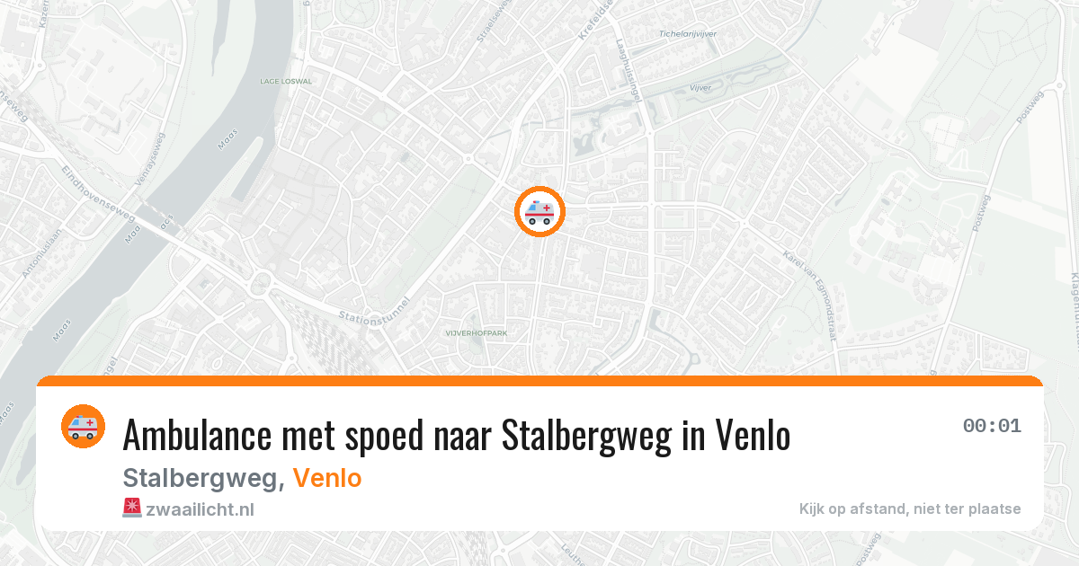 Ambulance met spoed naar Stalbergweg in Venlo — 3 aug 2026