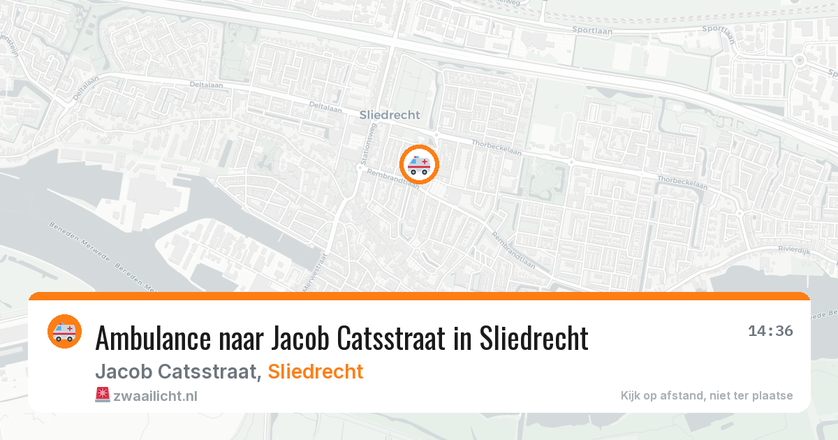 Ambulance naar Jacob Catsstraat in Sliedrecht — 30 jun 2026
