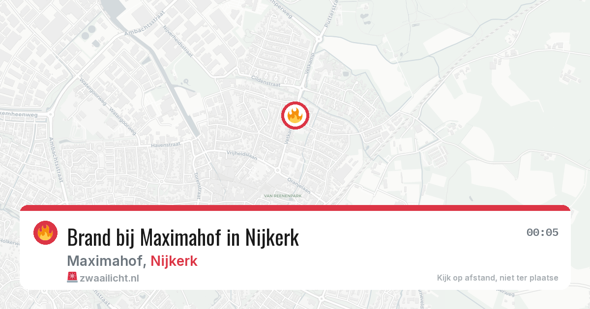 Brand bij Maximahof in Nijkerk — 20 apr 2026