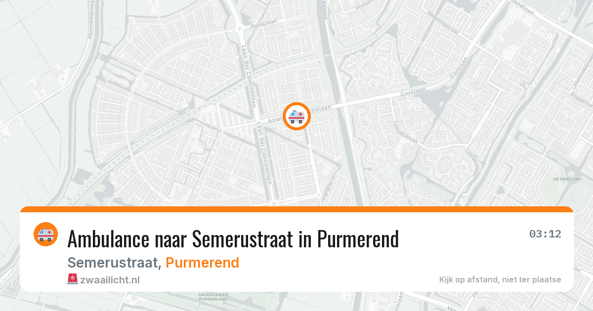 Ambulance naar Semerustraat in Purmerend — 29 apr 2026