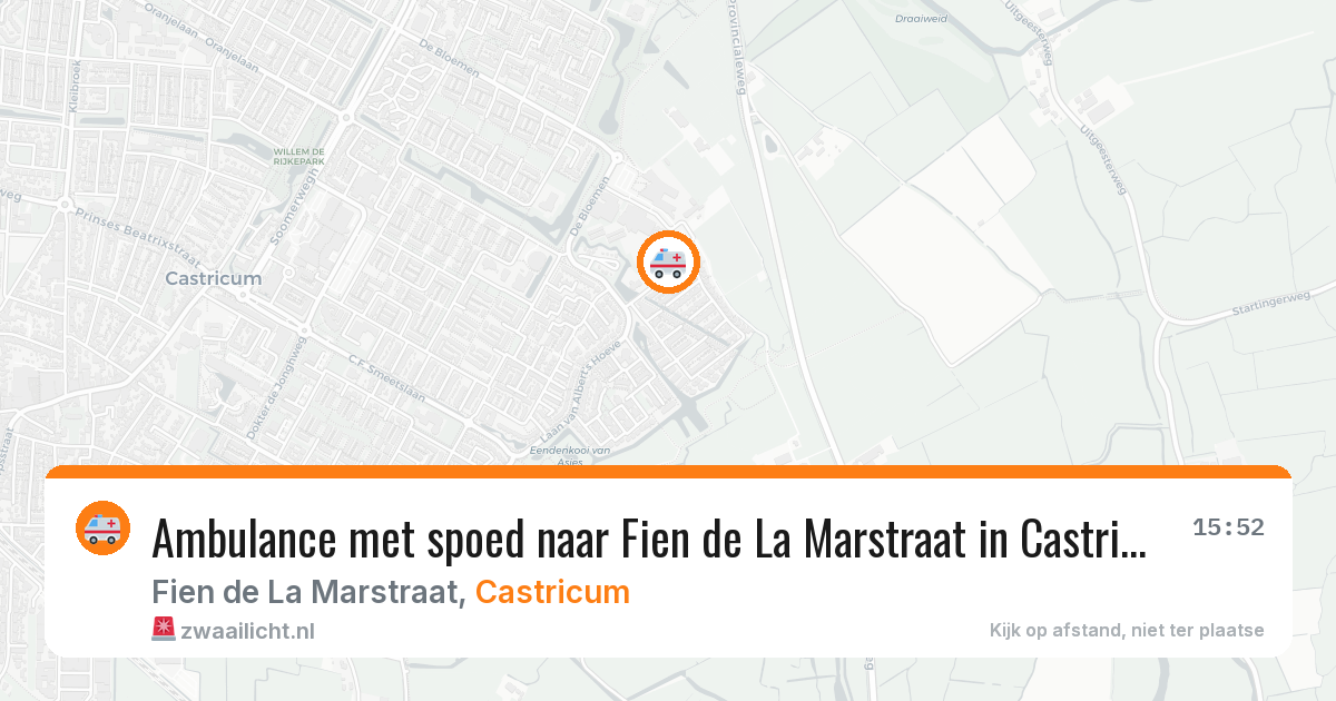 Ambulance met spoed naar Fien de La Marstraat in Castricum — 4 apr 2026