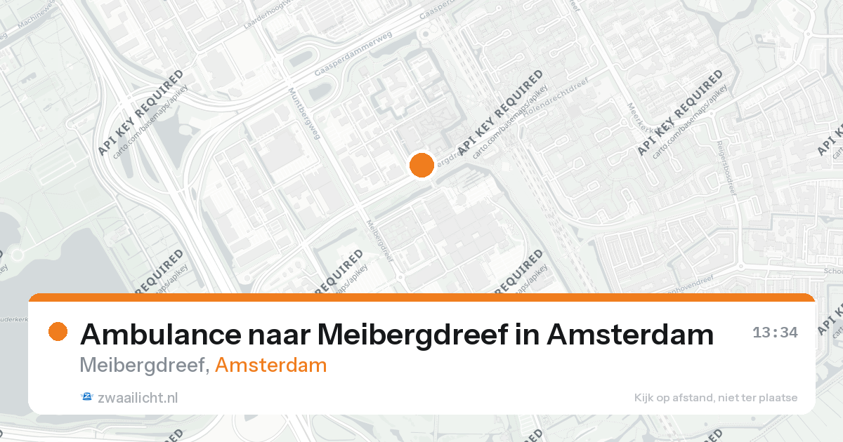 Ambulance naar Meibergdreef in Amsterdam — 26 aug 2026