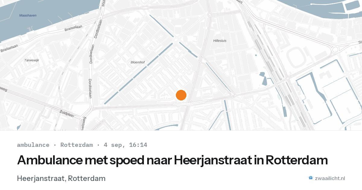 Ambulance met spoed naar Heerjanstraat in Rotterdam — 4 sep 2026