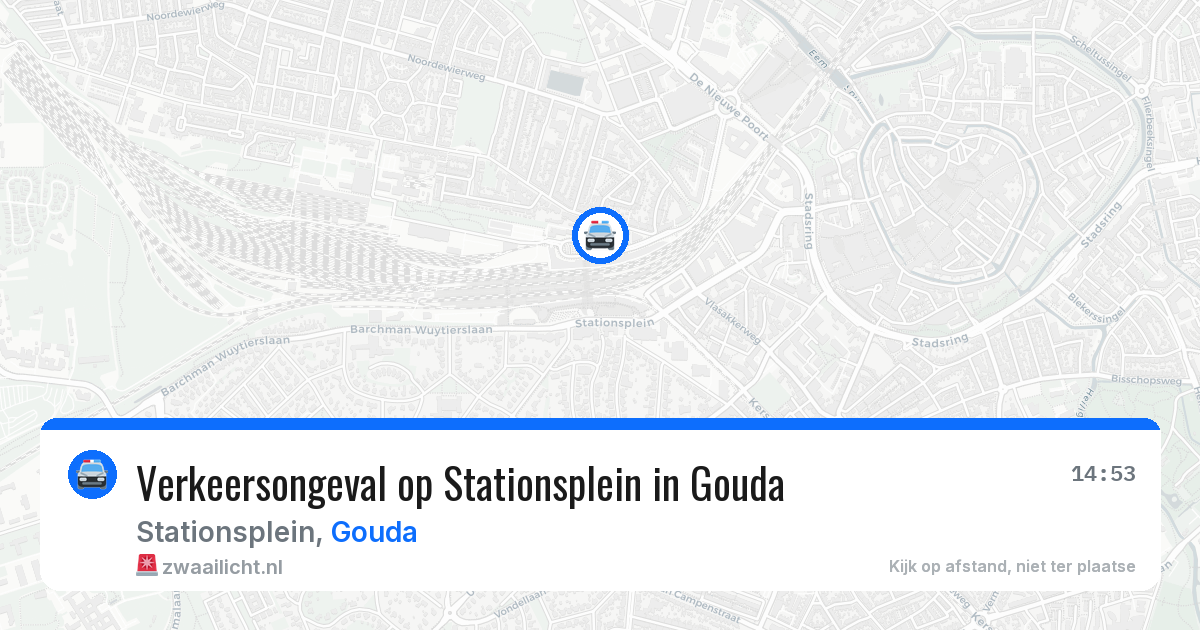 Verkeersongeval op Stationsplein in Gouda — 23 jan 2026