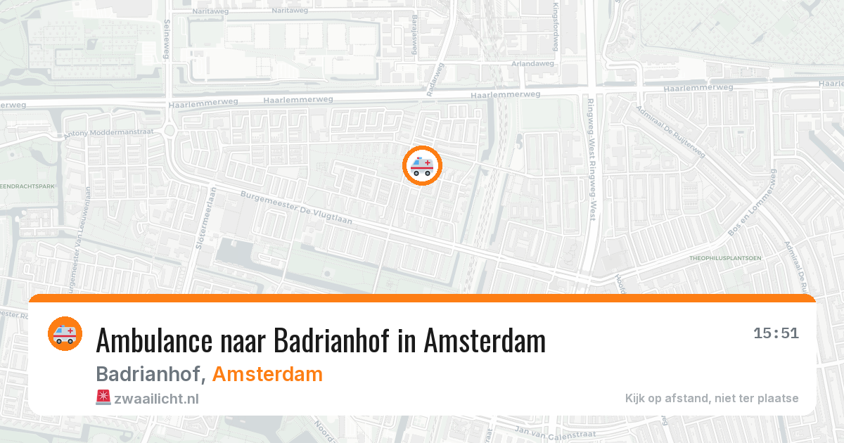 Ambulance naar Badrianhof in Amsterdam — 3 jul 2026